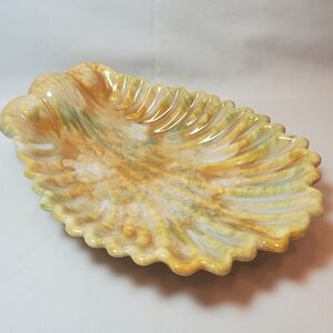 California Pottery Vintage #221 Seashell Multicolored Trinket Bowl MCM